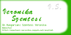 veronika szentesi business card